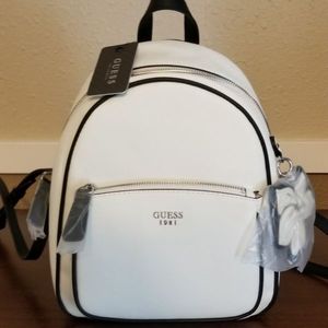 guess white backpack